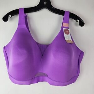 Cacique Lightly Lined No Wire Bra‎ Purple Womens 44DD 44E NWT Comfort